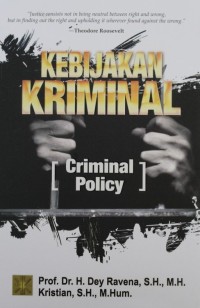 Image of Kebijakan Kriminal = Criminal Policy