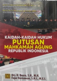 Image of Kaidah-kaidah Hukum Putusan Mahkamah Agung Republik Indonesia