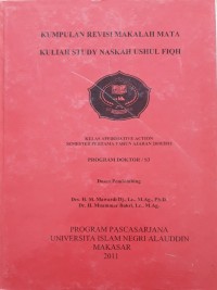 Image of Kumpulan Revisi Makalah : Mata Kuliah Study Naskah Ushul Fiqh