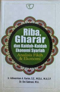 Image of RIBA GHARAR, dan kaidah - kaidah ekonomi syariah Analis Fikih dan Ekonomi